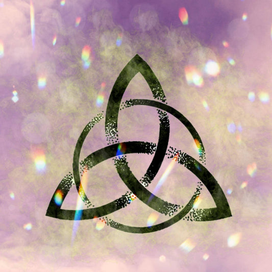 Magisches Triquetra-Symbol  mystisch, verspielt und modern